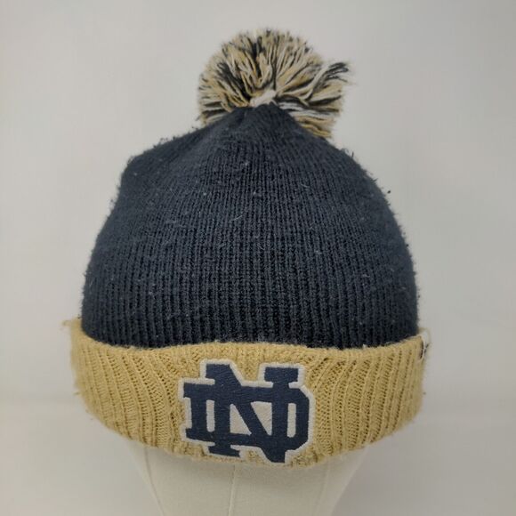 '47 Brand Boy's Knit Beanie Hat Blue Gold size Youth Notre Dame Fighting Irish - Picture 2 of 11